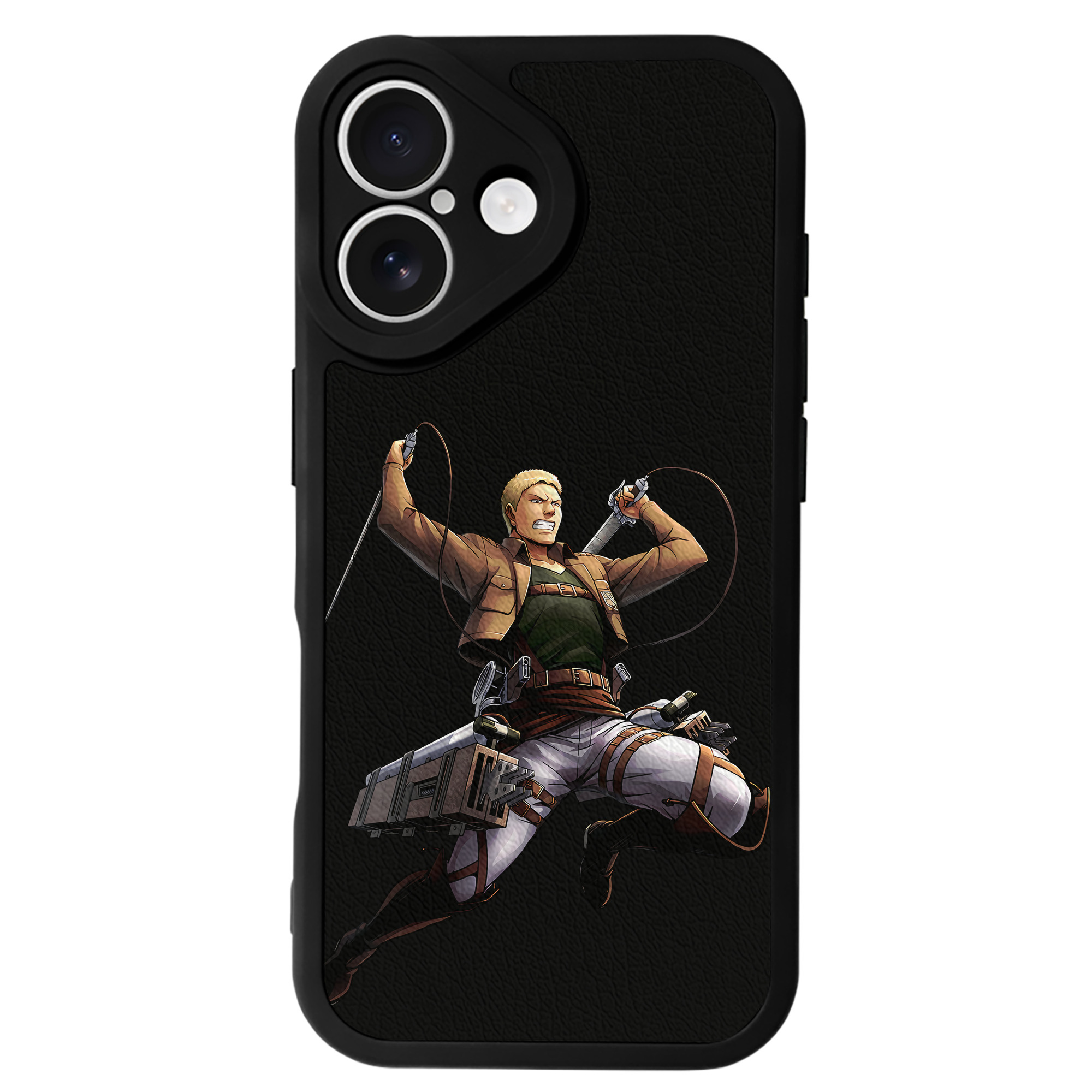 （画像用） 進撃の巨人 ライナー・ブラウン Attack on Titan Reiner Braun 【iPhone 16シリーズ対応】シリコンスマホケース（レザー調） 材質：シリコン